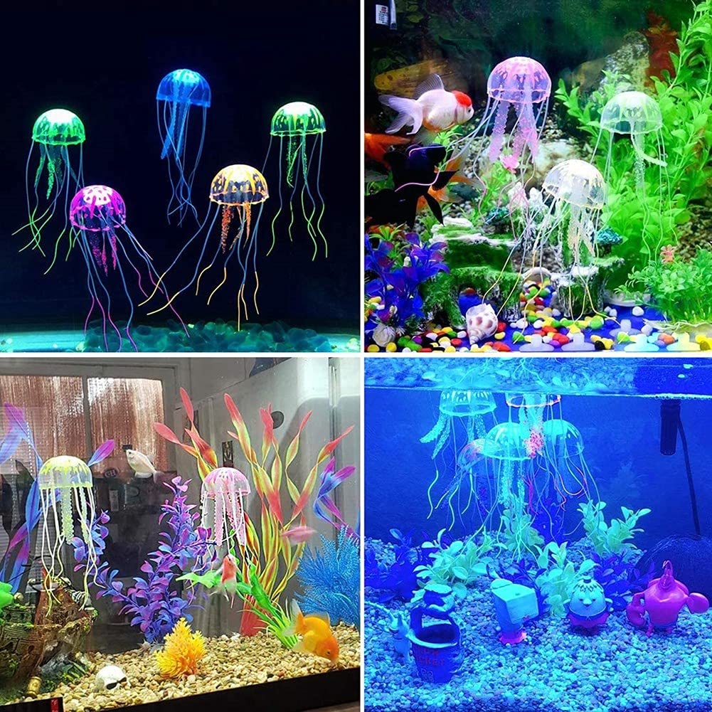 Amazon | 水族館装飾用 観賞用 人工クラゲ シリコン製 蛍光色 6色